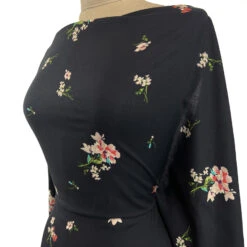 Rock On Tommy 6 Rock On Tommy -Croft Mill Store rock on tommy black floral viscose dress fabric side