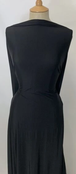 Sheen - Black 9 Sheen - Black -Croft Mill Store sheen black stretchy knitted jersey black dress lining dress