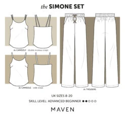 Maven - Simone Set Sewing Pattern (Sizes 8-20) 21 Maven - Simone Set Sewing Pattern (Sizes 8-20) -Croft Mill Store simone set pattern maven sketch gallery
