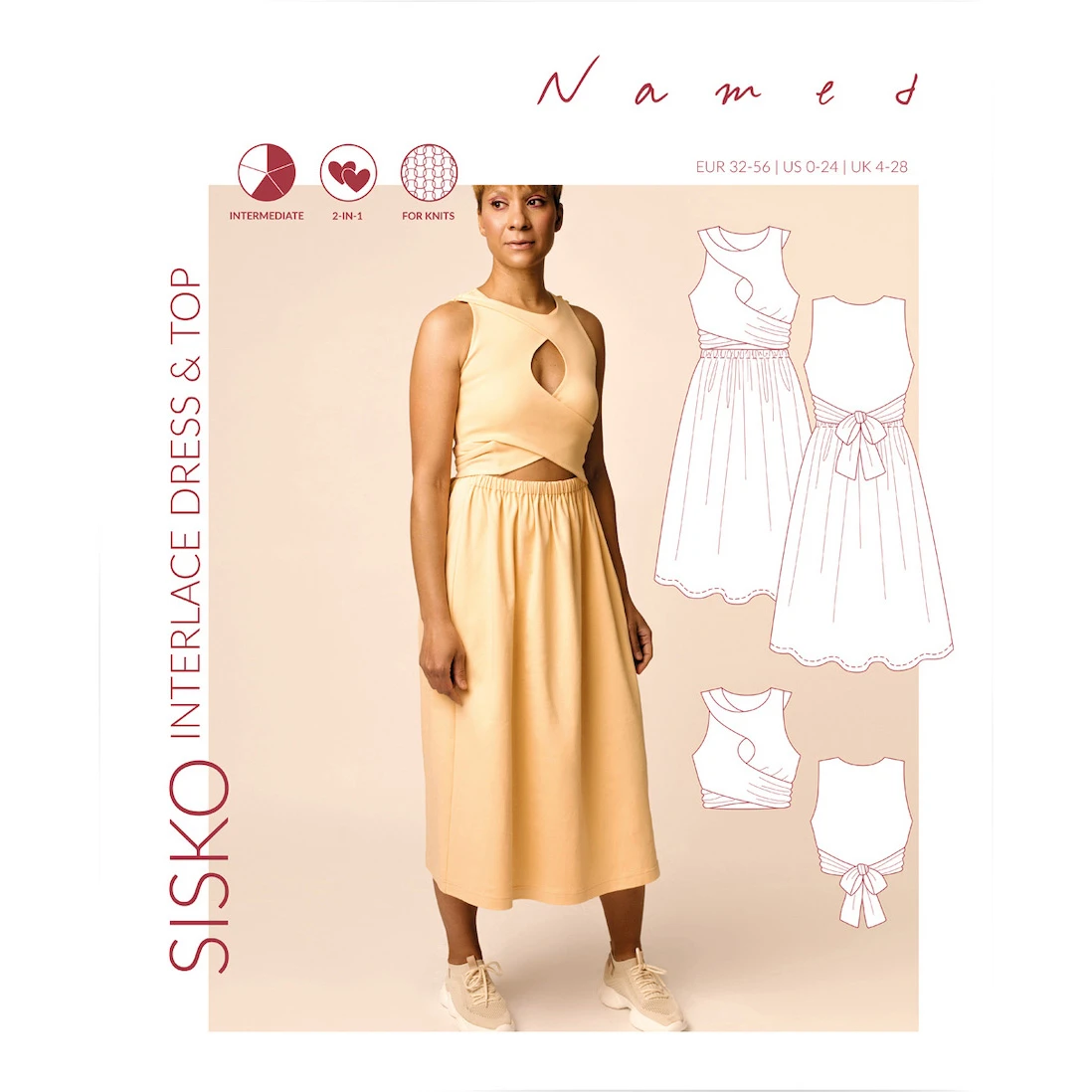 Named - Sisko Interlace Dress & Top Pattern (UK 4-28) 3 Named - Sisko Interlace Dress & Top Pattern (UK 4-28)