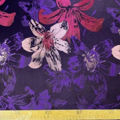 Smooth Brocade - Iridescent One 7 Smooth Brocade - Iridescent One -Croft Mill Store smooth brocade iridescent one floral dressmaking fabric ruler