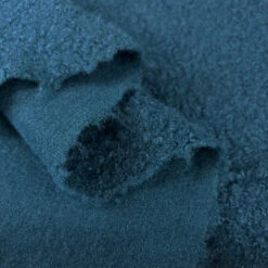 Luxury Heavy Boucle - Teal 6 Luxury Heavy Boucle - Teal -Croft Mill Store snuggle soft teal blue polyester boucle coating fabric fold