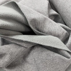 Softshell Melange - Grey 7 Softshell Melange - Grey -Croft Mill Store soft shell melang grey polyester mirco fleece back fabric close up