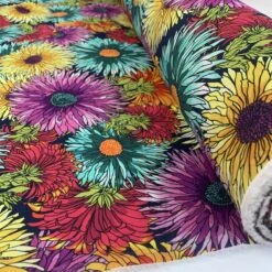 Splendour - Suni 8 Splendour - Suni -Croft Mill Store splendour suni cotton lawn fabric multicoloured floral sunflowers roll