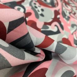 Stof Fabric - Camo Squiggles - Damson