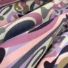 Stof Fabric - Camo Squiggles - Purple -Croft Mill Store stof craft camo squiggles purple lilac japanese craft cotton fabric pink black khaki duck egg fold