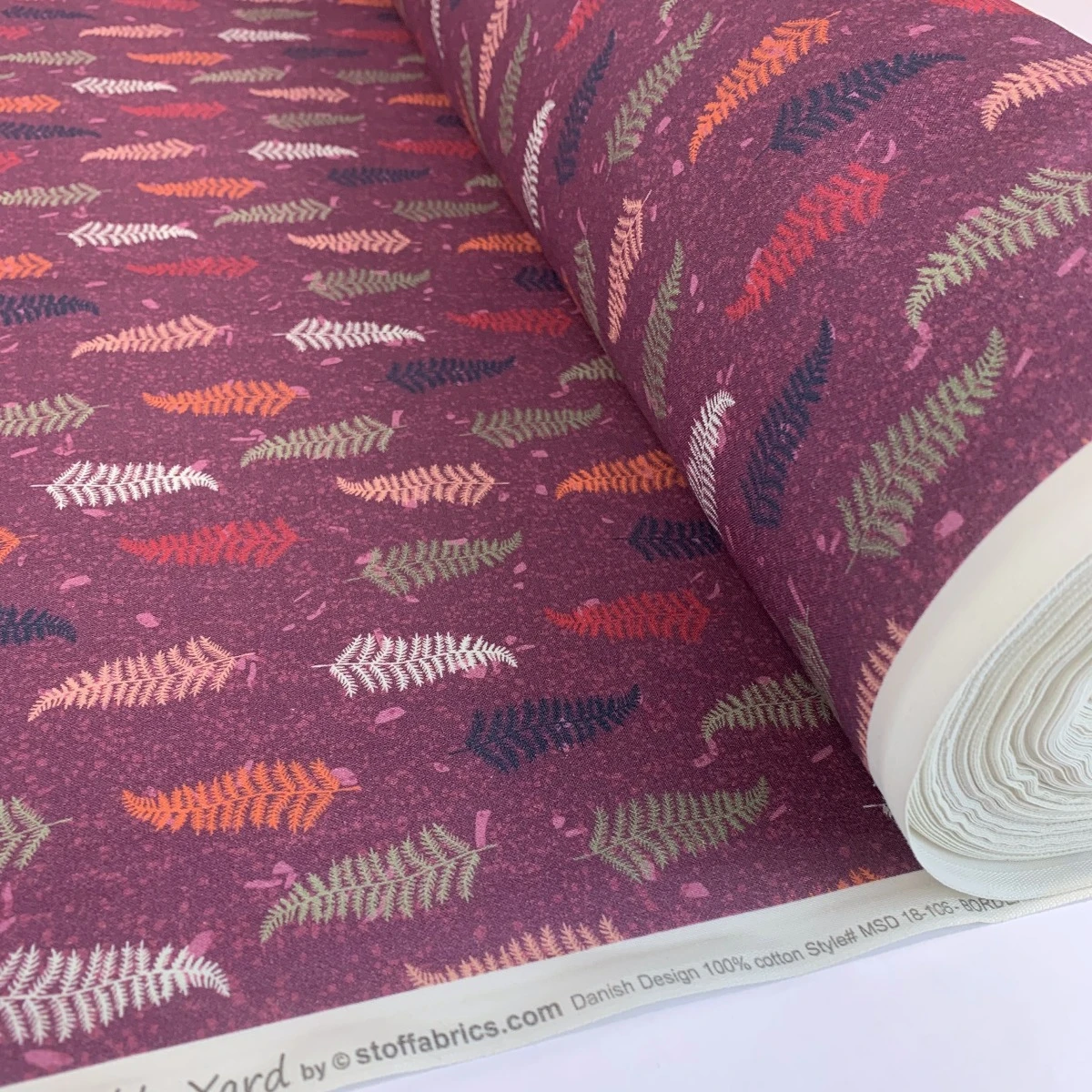 Stof Fabric - Fern - Damson 4 Stof Fabric - Fern - Damson - Image 2