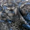 Stof Fabric - Midnight Floral 1 Stof Fabric - Midnight Floral -Croft Mill Store stof craft midnight floral japanese craft cotton fabric black blue white flowers fold