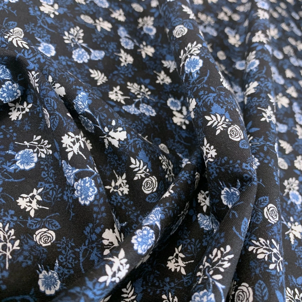 Stof Fabric - Flourishing - Blue 3 Stof Fabric - Flourishing - Blue