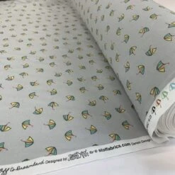 Stof Fabric - Umbrella - Grey 5 Stof Fabric - Umbrella - Grey -Croft Mill Store stof craft umbrella grey japanese craft cotton fabric roll