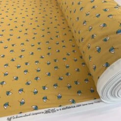 Stof Fabric - Umbrella - Ochre -Croft Mill Store stof craft umbrella ochre japanese craft cotton fabric yellow roll