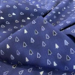 Stof Fabric - Christmas Wonders Blue 8 Stof Fabric - Christmas Wonders Blue -Croft Mill Store stoff christmas tree cotton navy stoff chritmas fabrics cu1 1