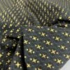 Stof Craft - Christmas - A Starry Night Sky - Black 2 Stof Craft - Christmas - A Starry Night Sky - Black -Croft Mill Store stoff craft christmas a starry night sky black gold stars on a black and grey geometric ground fold