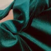 Stretch Velvet - Emerald 2 Stretch Velvet - Emerald -Croft Mill Store stretch velour bottle polyester elastane jersey velvet dress fabric close up photo