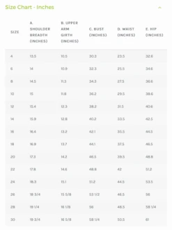 Style Arc - Verity Knit Top Pattern (UK 4-16) 13 Style Arc - Verity Knit Top Pattern (UK 4-16) -Croft Mill Store style arc size chart inches gallery 6