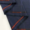 Suits You - Indigo -Croft Mill Store suits you dark blue check wool suiting fabric fold