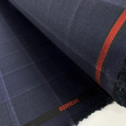 Suits You - Indigo -Croft Mill Store suits you dark blue check wool suiting fabric roll