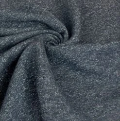 Sweatshirt - Lurex Navy 9 Sweatshirt - Lurex Navy -Croft Mill Store sweatshirt lurex navy knitted cotton and polyester jersey fabric close up fabric photo 2