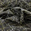 Taffeta - A Stitch In Time Abstract -Croft Mill Store taffeta a stitch in time abstract black gold silver dressmaking fabric cu