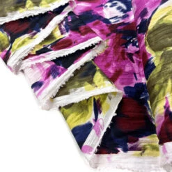 Taffeta - Soft Floral 7 Taffeta - Soft Floral -Croft Mill Store taffeta soft floral pink green dressmaking fabric fold