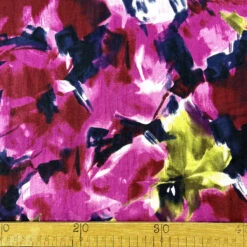 Taffeta - Soft Floral 9 Taffeta - Soft Floral -Croft Mill Store taffeta soft floral pink green dressmaking fabric ruler