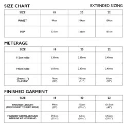 Tessuti - Tamiko Pants Sewing Pattern (Sizes 18-22) 11 Tessuti - Tamiko Pants Sewing Pattern (Sizes 18-22) -Croft Mill Store tamiko extended size chart gallery