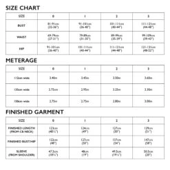 Tessuti Robe Sewing Pattern (Sizes 6-22) 17 Tessuti Robe Sewing Pattern (Sizes 6-22) -Croft Mill Store tessuti robesize chart gallery