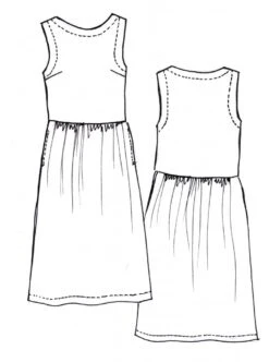 Tessuti - Felicia Pinafore Dress Pattern (Sizes 18-22) 21 Tessuti - Felicia Pinafore Dress Pattern (Sizes 18-22) -Croft Mill Store tessuti felicia dress pattern sketch