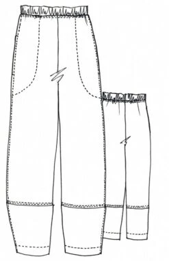 Tessuti - Tamiko Pants Sewing Pattern (Sizes 18-22) 15 Tessuti - Tamiko Pants Sewing Pattern (Sizes 18-22) -Croft Mill Store tessuti tamiko pants pattern sketch