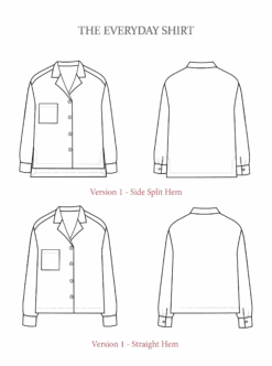 The Avid Seamstress - Everyday Shirt Pattern (UK 6-22) 22 The Avid Seamstress - Everyday Shirt Pattern (UK 6-22) -Croft Mill Store the avid seamstress the everyday shirt sketch