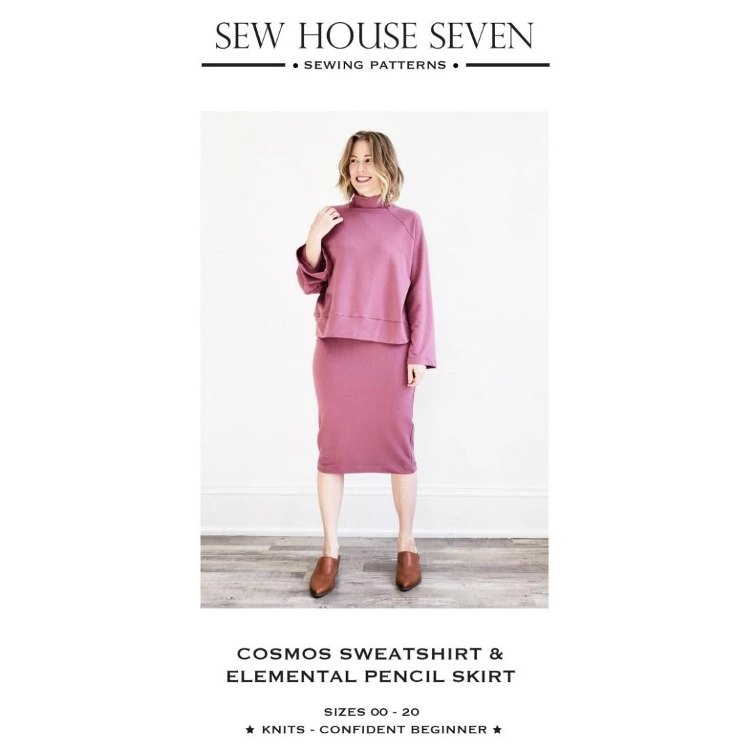 Sew House Seven - Cosmos Sweatshirt & Skirt Pattern (Sizes 00-20) 3 Sew House Seven - Cosmos Sweatshirt & Skirt Pattern (Sizes 00-20)