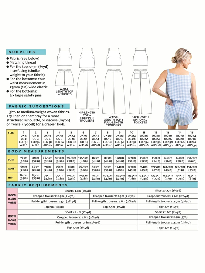 Tilly And The Buttons - Esti Co-ord Pattern (UK 6-34) 4 Tilly And The Buttons - Esti Co-ord Pattern (UK 6-34) - Image 2