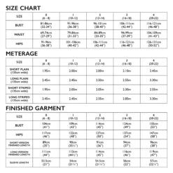 Tessuti - Tosca Tunic Pattern (Sizes 0-22) -Croft Mill Store tosca tunic pattern tessuti sizechart gallery