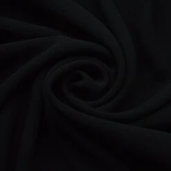 Triple Crepe - Black 7 Triple Crepe - Black -Croft Mill Store triple crepe black black polyster heavy triple crepe dress fabric cud 2