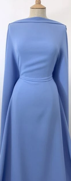 Triple Crepe - Cornflower Blue 11 Triple Crepe - Cornflower Blue -Croft Mill Store triple crepe cornflower blue polyester dress fabric dress