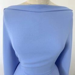Triple Crepe - Cornflower Blue 10 Triple Crepe - Cornflower Blue -Croft Mill Store triple crepe cornflower blue polyester dress fabric neck