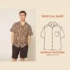 Wardrobe By Me - Men’s Tropical Shirt Pattern (Sizes 2XS-4XL) 2 Wardrobe By Me - Men’s Tropical Shirt Pattern (Sizes 2XS-4XL) -Croft Mill Store tropical shirt pattern by wardrobe by me cover