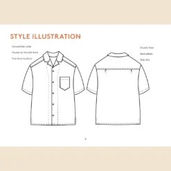 Wardrobe By Me - Men’s Tropical Shirt Pattern (Sizes 2XS-4XL) 19 Wardrobe By Me - Men’s Tropical Shirt Pattern (Sizes 2XS-4XL) -Croft Mill Store tropical shirt pattern by wardrobe by me sketch