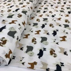 Cotton - Barking Mad -Croft Mill Store true craft barking mad john louden korean crafting fabric white pug roll