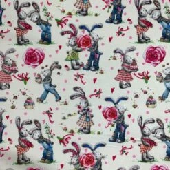 Cotton - Hallmark Bunnies 8 Cotton - Hallmark Bunnies -Croft Mill Store true craft hallmark bunnies close up