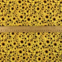 Cotton - Sunflower Field 8 Cotton - Sunflower Field -Croft Mill Store true craft sunflower field yellow 100 cotton scale
