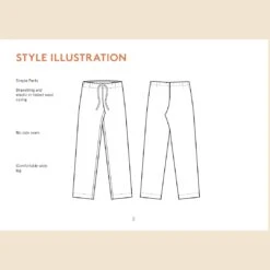 Wardrobe By Me - Unisex Pyjama Pants Pattern (Sizes A-I) 13 Wardrobe By Me - Unisex Pyjama Pants Pattern (Sizes A-I) -Croft Mill Store unisex pyjama pants pattern wardrobe by me sketch