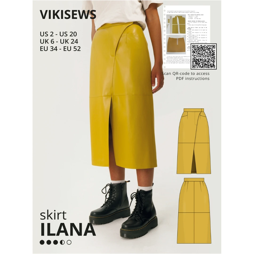 Vikisews - Ilana Skirt Sewing Pattern (UK 6-24) 3 Vikisews - Ilana Skirt Sewing Pattern (UK 6-24)
