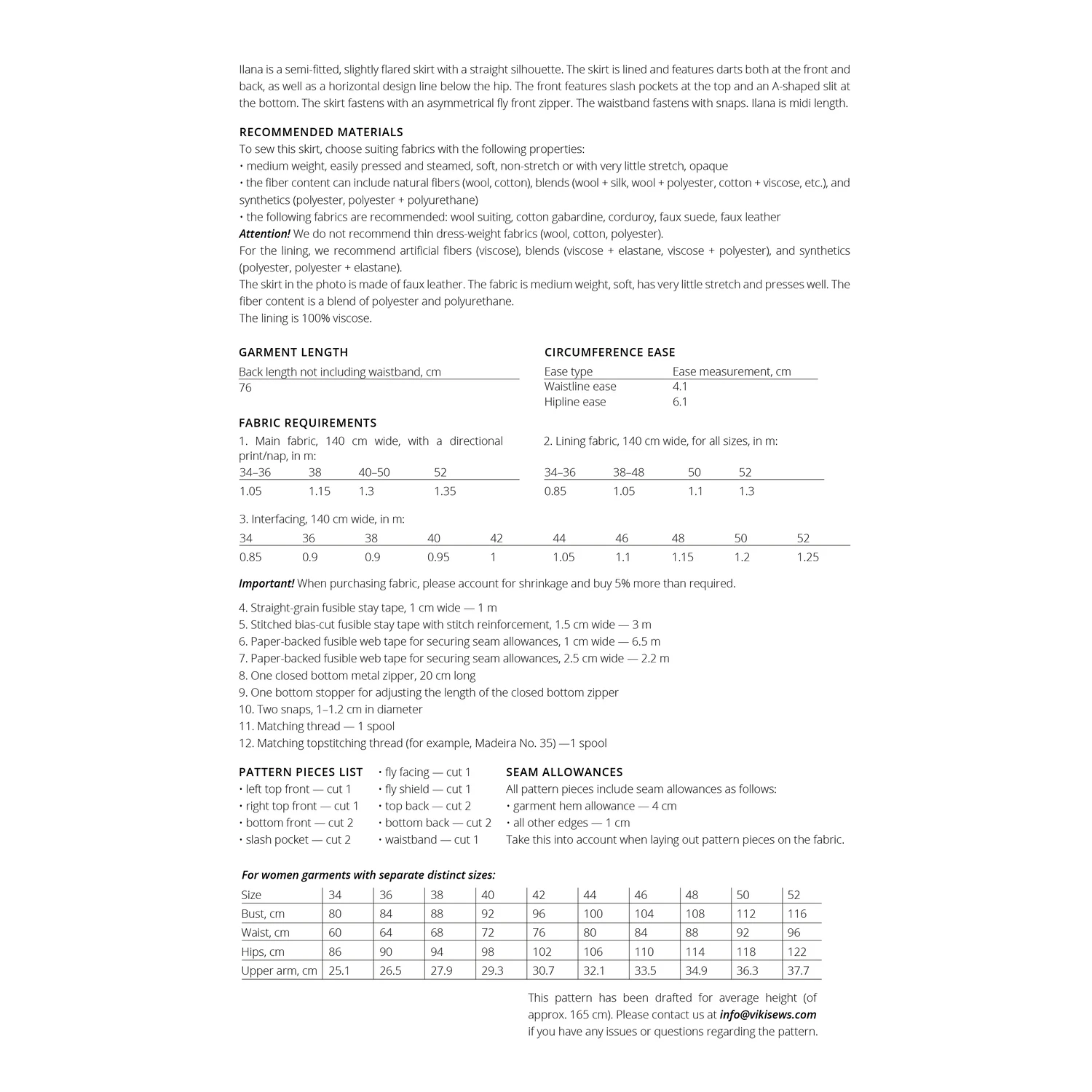 Vikisews - Ilana Skirt Sewing Pattern (UK 6-24) 5 Vikisews - Ilana Skirt Sewing Pattern (UK 6-24) - Image 3