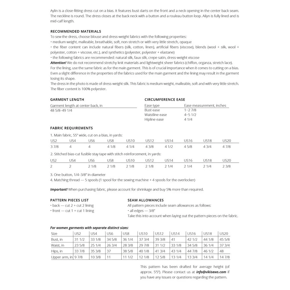 Vikisews - Ailyn Dress Sewing Pattern (UK 6-24) 6 Vikisews - Ailyn Dress Sewing Pattern (UK 6-24) - Image 4