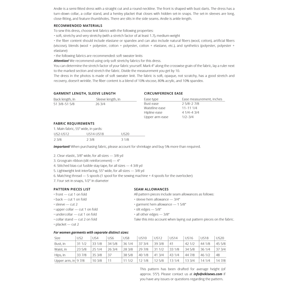Vikisews - Andie Dress Sewing Pattern (UK 6-24) 6 Vikisews - Andie Dress Sewing Pattern (UK 6-24) - Image 4