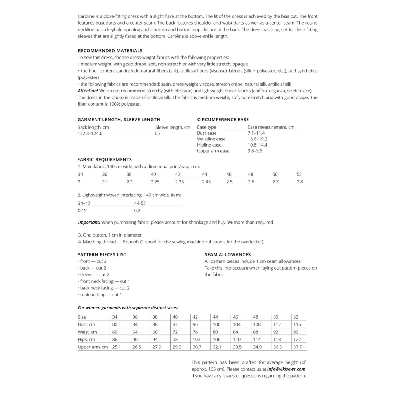 Vikisews - Caroline Dress Sewing Pattern (UK 6-24) 5 Vikisews - Caroline Dress Sewing Pattern (UK 6-24) - Image 3