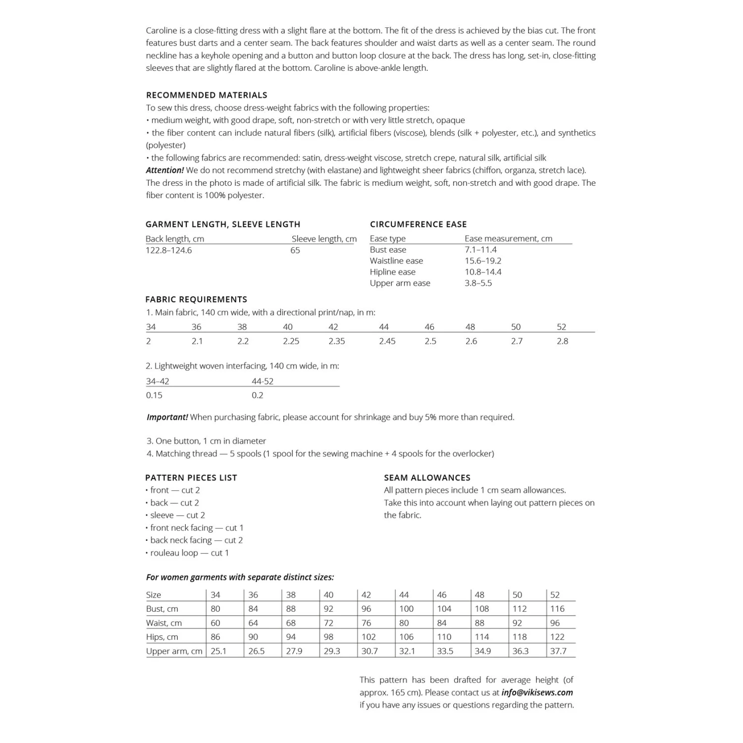 Vikisews - Caroline Dress Sewing Pattern (UK 6-24) 4 Vikisews - Caroline Dress Sewing Pattern (UK 6-24) - Image 2