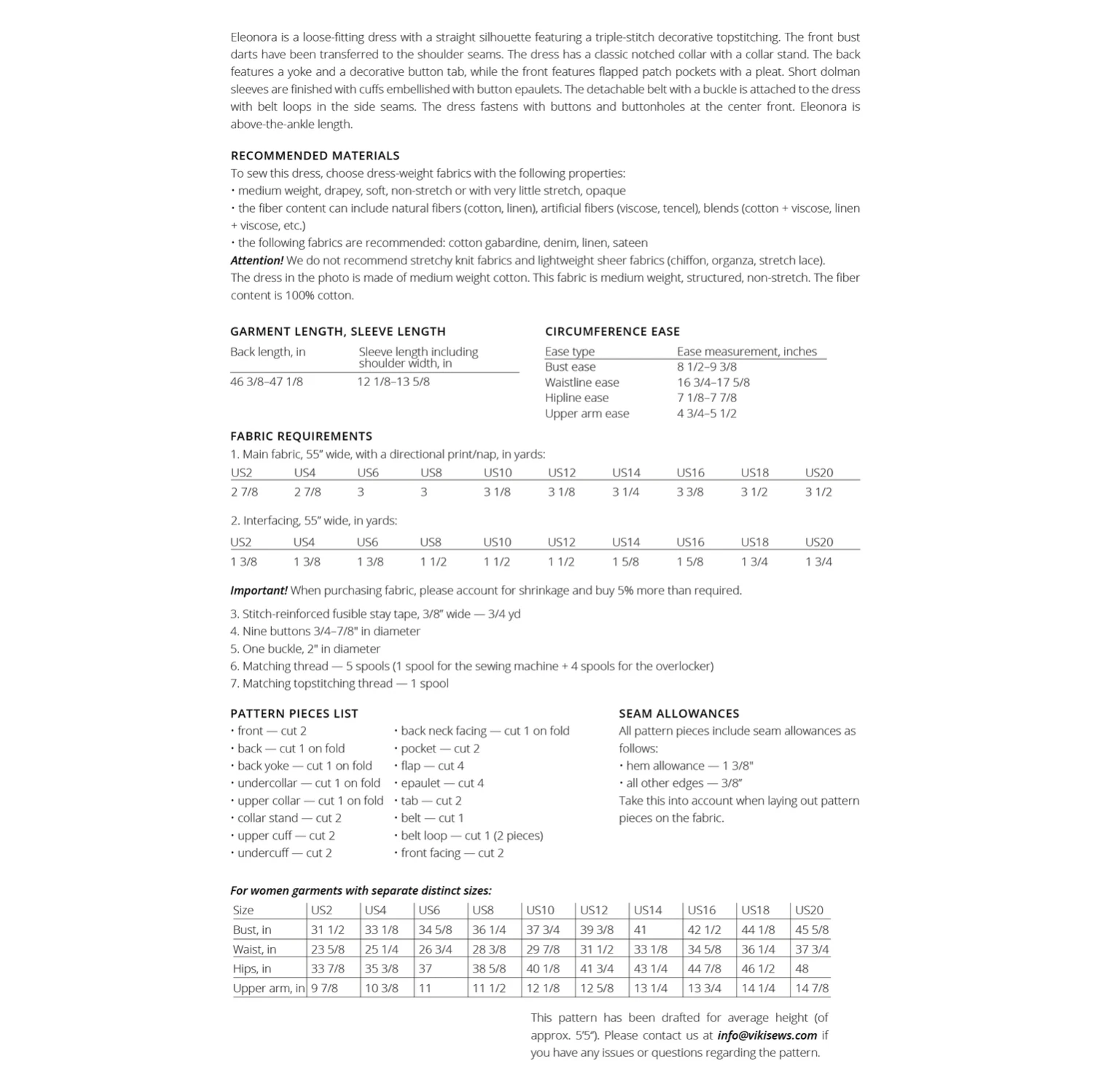 Vikisews - Eleonora Dress Sewing Pattern (UK 6-24) 5 Vikisews - Eleonora Dress Sewing Pattern (UK 6-24) - Image 3