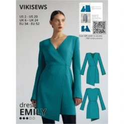 Vikisews - Emily Dress Sewing Pattern (UK 6-24)